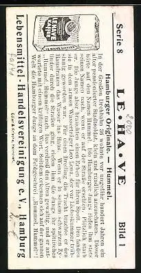 Sammelbild Le Havre Kaffee, Hamburger Originale, Hummel