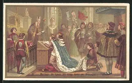 Sammelbild Protez-Delatre, Manufacture de Chicorée, Mariage de Louis XII avec Anne de Bretagne