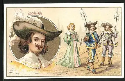 Sammelbild Moka Leroux, Supérieur a Toutes les Chicorées, le Feutre et l'Espagnole, Portrait Louis XIII.
