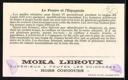 Sammelbild Moka Leroux, Supérieur a Toutes les Chicorées, le Feutre et l'Espagnole, Portrait Louis XIII.