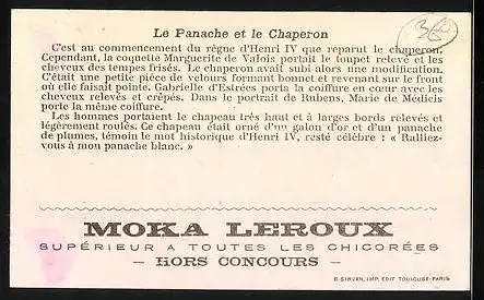 Sammelbild Moka Leroux, Supérieur a Toutes les Chicorées, le Panache et le Chaperon, Portrait Henri IV.