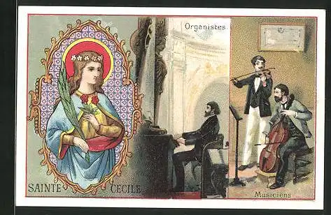 Sammelbild C. Beriot, Chicorée Extra, Sainte Cecile, Musiciens, Organistes