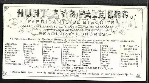 Sammelbild Huntley & Palmers, Fabricants de Biscuits, Japaner mit Schubkarren und Keksen
