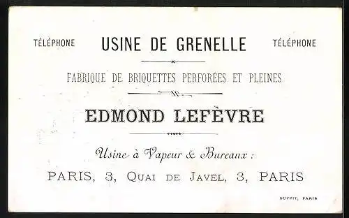 Kaufmannsbild Fabrique de Briquettes Edmond Lefévre, Dieppe, Vue generale de Puys