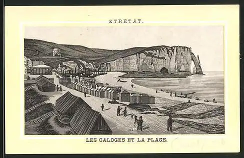 Kaufmannsbild Fabrique de Briquettes Edmond Lefévre, Etretat, les Caloges et la Plage