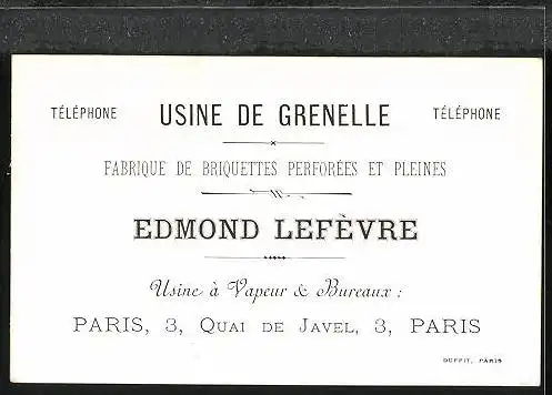 Kaufmannsbild Fabrique de Briquettes Edmond Lefévre, Etretat, les Caloges et la Plage