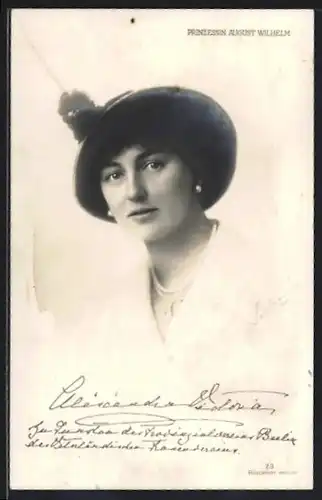 AK Prinzessing August Wilhelm von Preussen