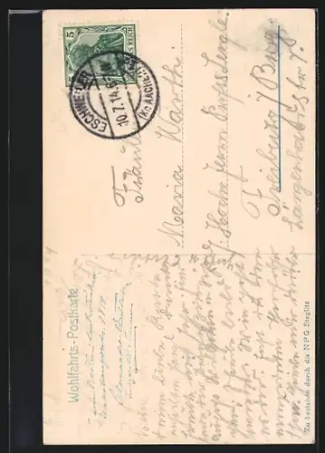 AK Prinzessin August Wilhelm von Preussen mit kleinem Sohn im Garten