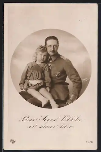 AK Prinz August Wilhelm von Preussen mit seinem Sohn Prinz Alexander Ferdinand