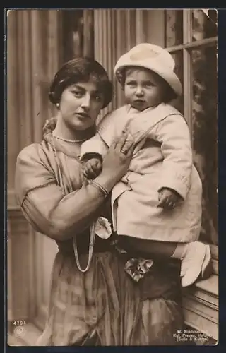 AK Prinzessin August Wilhelm mit Kind