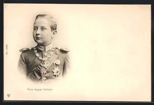 AK Prinz August Wilhelm von Preussen in Uniform