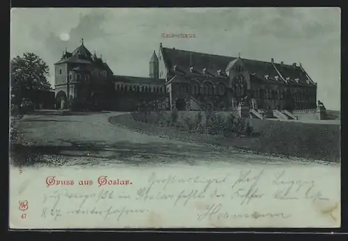 Mondschein-AK Goslar, Kaiserhaus