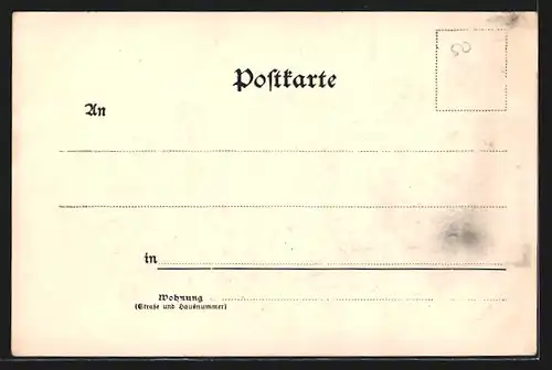 AK Kobern, Blick über den Rhein auf die Burgruine