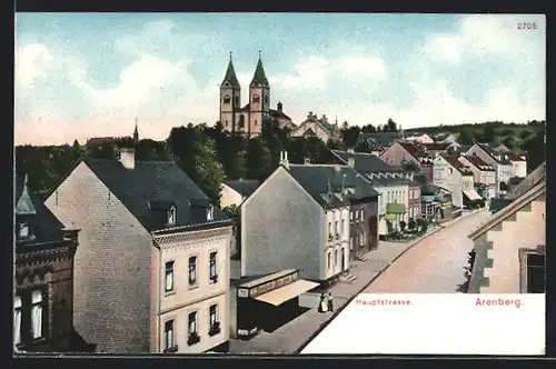 AK Arenberg, Hauptstrasse mit Blick auf die Kirche