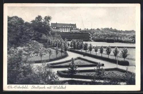 AK Oberhausen-Osterfeld, Stadtpark mit Restaurant Waldhof