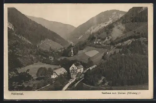 AK Höllsteig, Partie am Gasthaus zum Sternen im Höllental