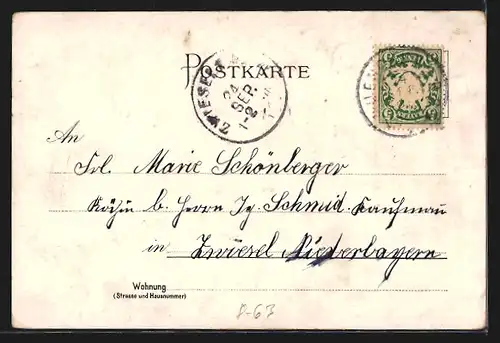 Lithographie München, Löwenbräu-Keller, Trinkstube, Aussen- u. Innenansicht