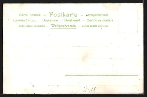 AK Freundliche Einladung zum Schreiben, schreibfauler Mann wird von einer Schreibfüllerfeder in den Po gepiekst