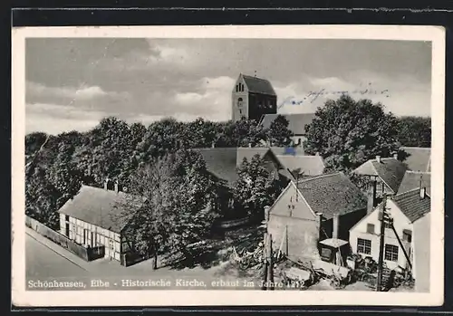 AK Schönhausen / Elbe, Historische Kirche