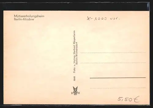 AK Berlin-Kladow, Müttererholungsheim, Mehrfachansicht u. Ortspartien