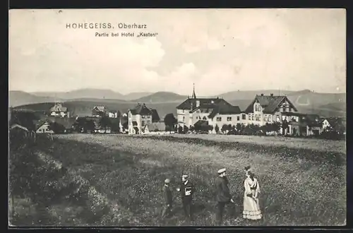 AK Hohegeiss /Harz, Partie bei Hotel Kasten