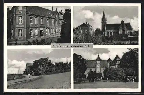 AK Lauenau a. D., Kirche, Gebäude, Park