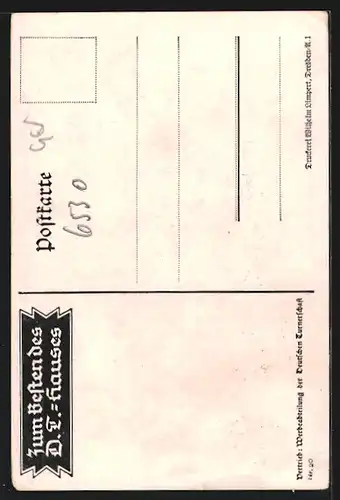 Künstler-AK Trechtingshausen, Ruine Rheinstein