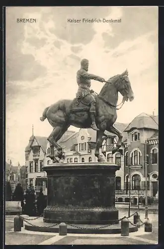 AK Bremen, Kaiser Friedrich-Denkmal