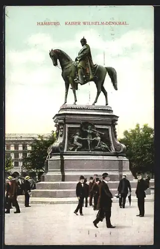 AK Hamburg, Kaiser Wilhelm-Denkmal