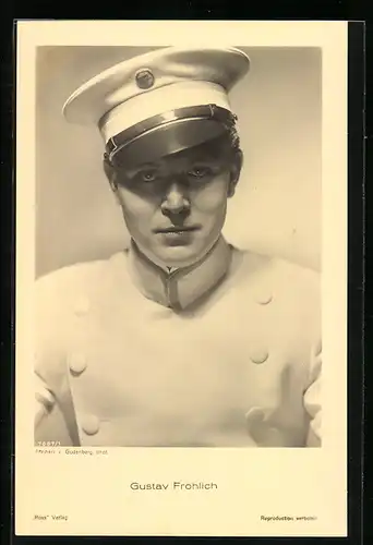 AK Schauspieler Gustav Fröhlich in eleganter Filmuniform