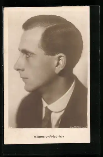 AK Schauspieler Th. Speck-Friedrich im Seitenporträt