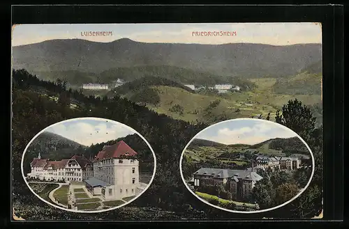 AK Kandern / Schwarzwald, Luisenheim und Friedrichsheim