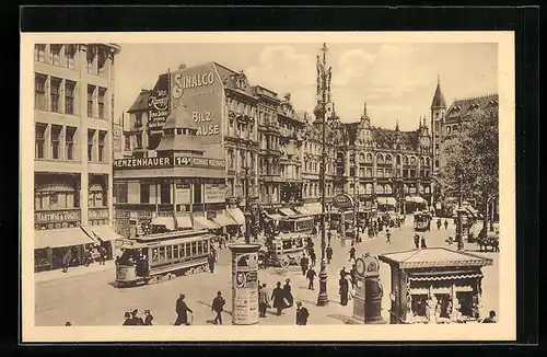 AK Berlin, Spittelmarkt mit Strassenbahn