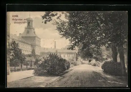 AK Bonn, Hofgarten mit Universität