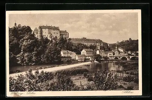 AK Weilburg / Lahn, Blick zum Schloss