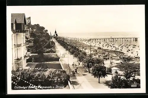 AK Bansin / Usedom, Promenade und Strand, n