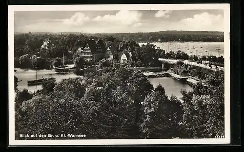 AK Berlin-Wannsee, Blick auf den Grossen und Kleinen Wannsee
