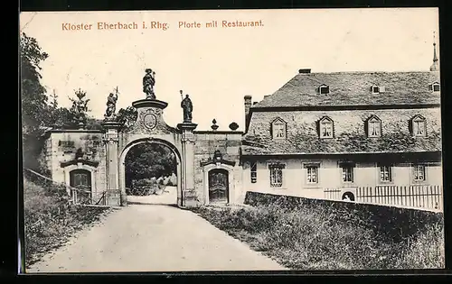 AK Eltville am Rhein, Kloster Eberbach, Pforte mit Restaurant