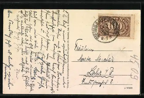 AK Weingarten i. Württ., Ortspartie aus der Vogelschau