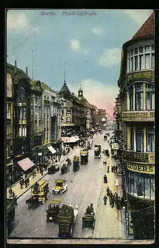 AK Berlin, Friedrichstrasse aus der Vogelschau