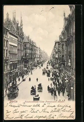 AK Berlin, Friedrichstrasse, Ecke Französische Strasse