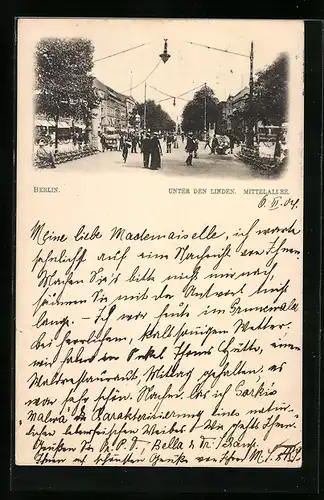 AK Berlin, Unter den Linden, Mittelallee