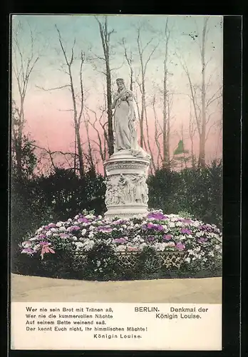 AK Berlin-Tiergarten, Denkmal der Königin Louise