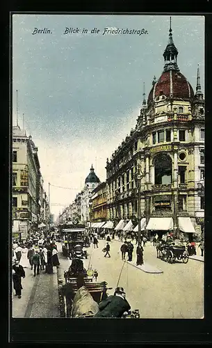 AK Berlin, Blick in die Friedrichstrasse