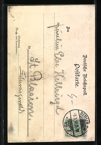 AK Alt-Berlin, Fischerbrücke im Jahre 1830