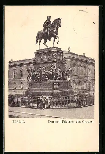 AK Berlin, Denkmal Friedrich des Grossen