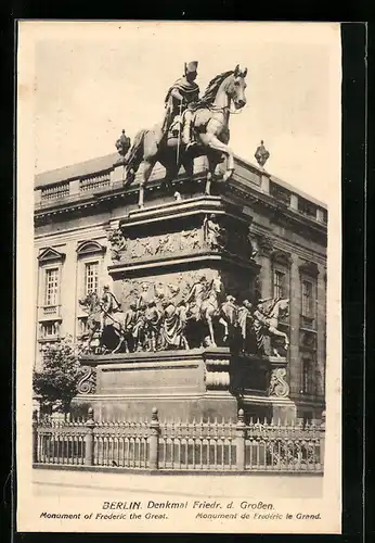 AK Berlin, Denkmal Friedrich des Grossen