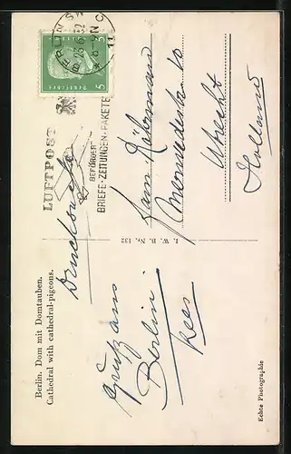 AK Berlin, Dom mit Domtauben