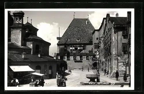 AK Hall, Teilansicht mit dem Rathaus