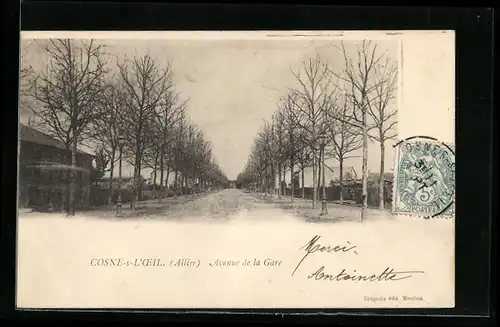 AK Cosne-sur-L`Oeil, Avenue de la Gare